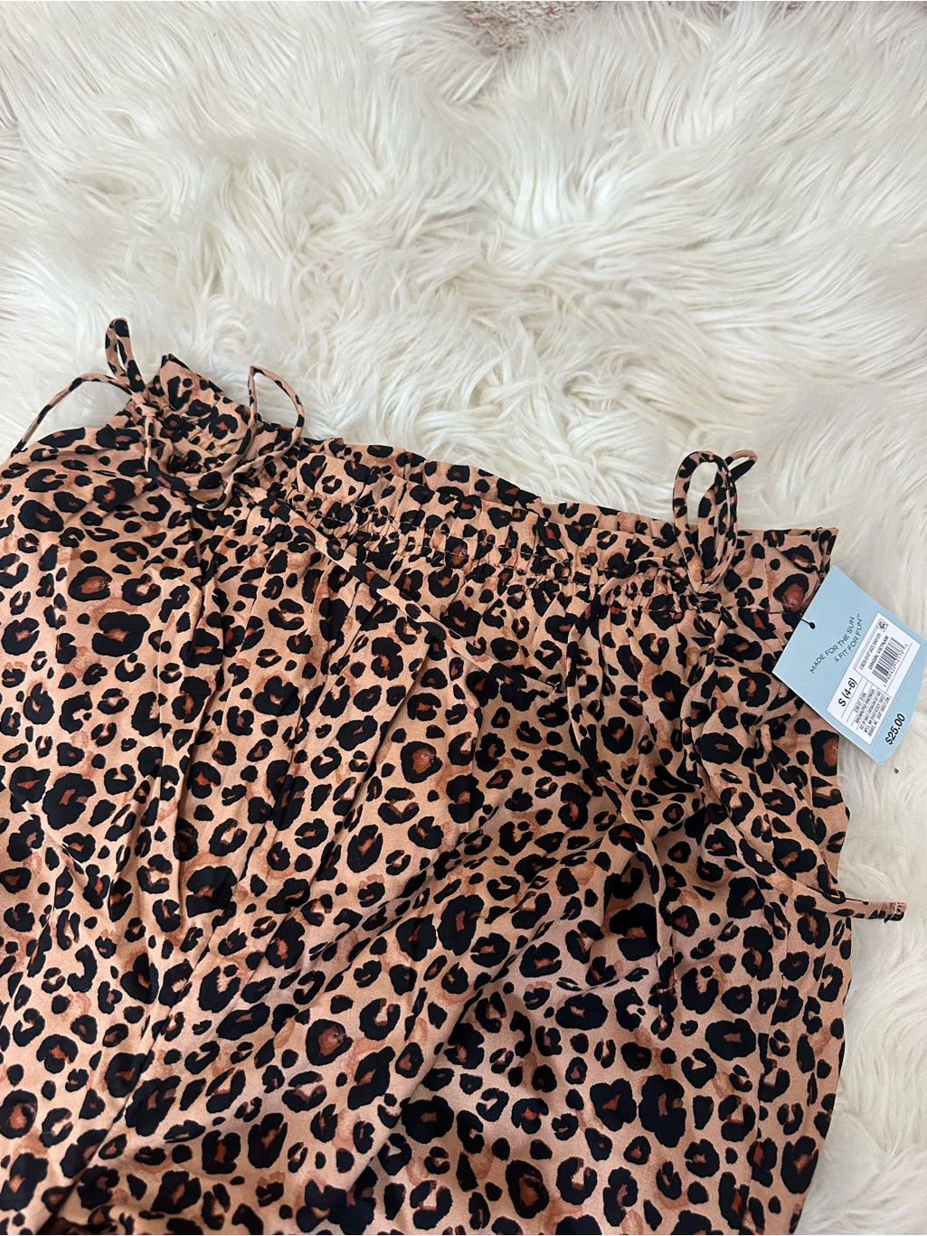 Nwt Shade & Shore Leopard Print Wide Leg Pants - Tan & Black — image 2 of 3